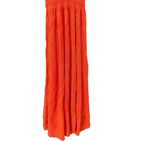 Missoni Women Slim-Fit Pink Wave Sleeveless Rib A-Line Sheath Tank Dress 38 Knit