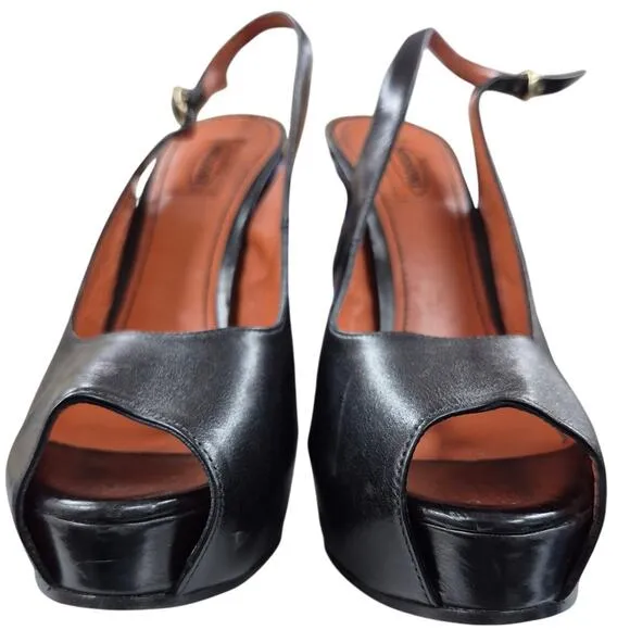 Missoni Women's Platform Slingback Peep Toe Heels Shoes  40 9-9.5 Made in Italy
