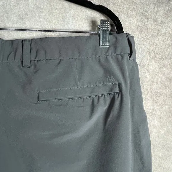 Mizzen Main Helmsman Dress Pants Mens Size 36X34 Gray Slim Fit Performance Golf