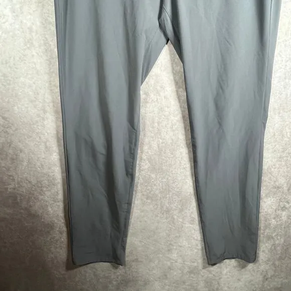 Mizzen Main Helmsman Dress Pants Mens Size 36X34 Gray Slim Fit Performance Golf