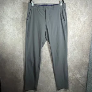 Mizzen Main Helmsman Dress Pants Mens Size 36X34 Gray Slim Fit Performance Golf