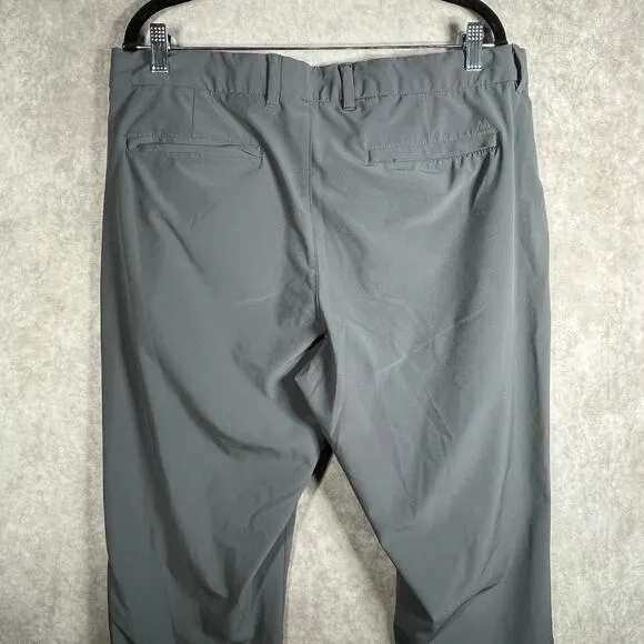 Mizzen Main Helmsman Dress Pants Mens Size 36X34 Gray Slim Fit Performance Golf