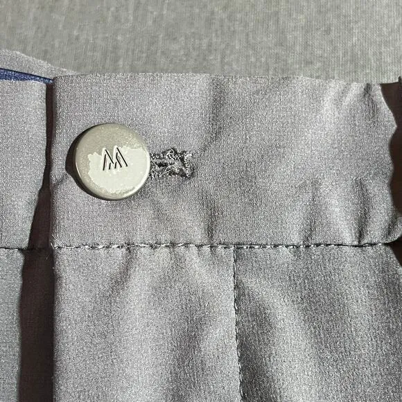 Mizzen Main Helmsman Dress Pants Mens Size 36X34 Gray Slim Fit Performance Golf
