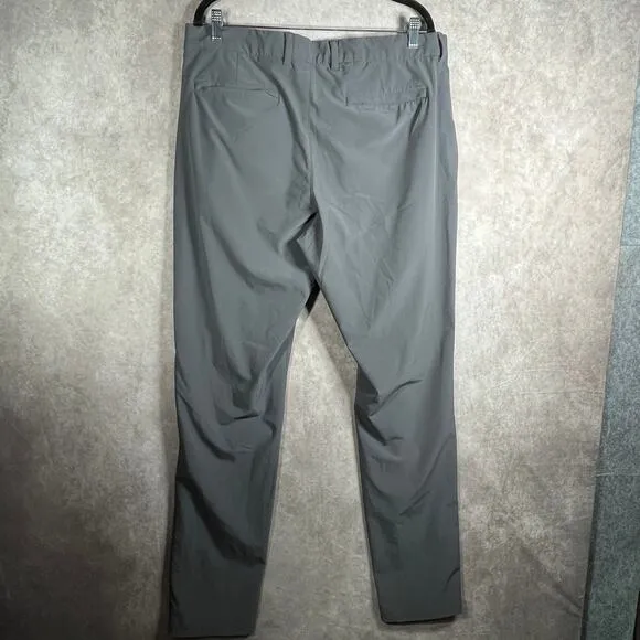 Mizzen Main Helmsman Dress Pants Mens Size 36X34 Gray Slim Fit Performance Golf