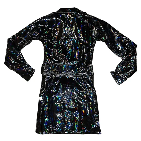 MMMI Black Reflective Patent Buckle Dress