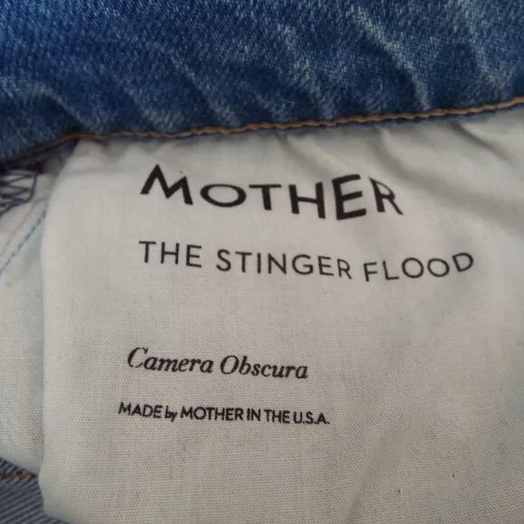 MOTHER &quot;The Stinger Flood&quot; Light Wash Mid Rise Straight Leg Size 27