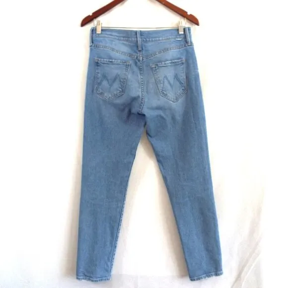 MOTHER &quot;The Stinger Flood&quot; Light Wash Mid Rise Straight Leg Size 27