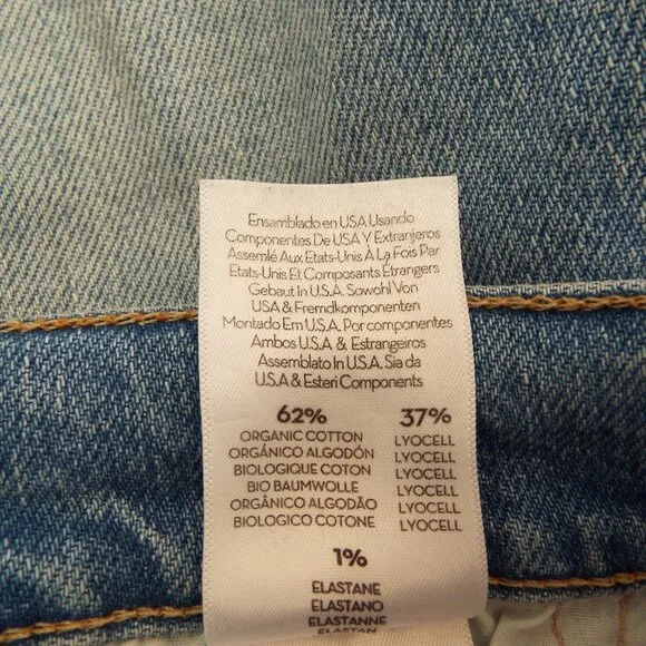 MOTHER &quot;The Stinger Flood&quot; Light Wash Mid Rise Straight Leg Size 27
