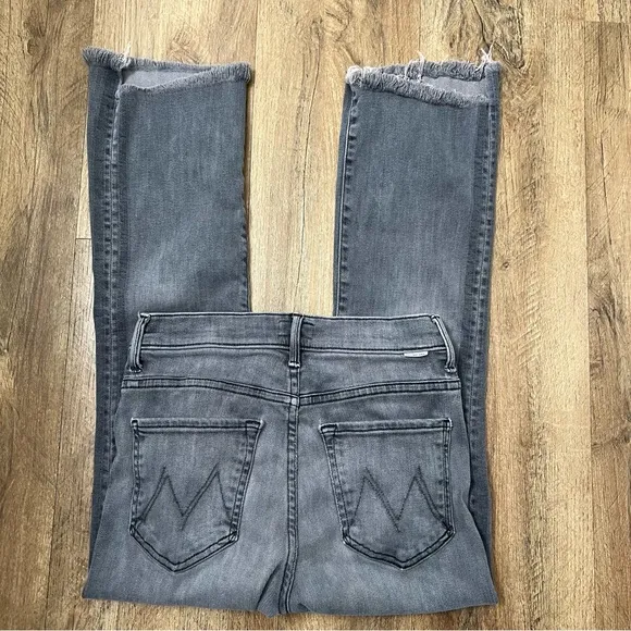 MOTHER Denim Insider Crop Step Fray Miss Moody Two Shoes Racer