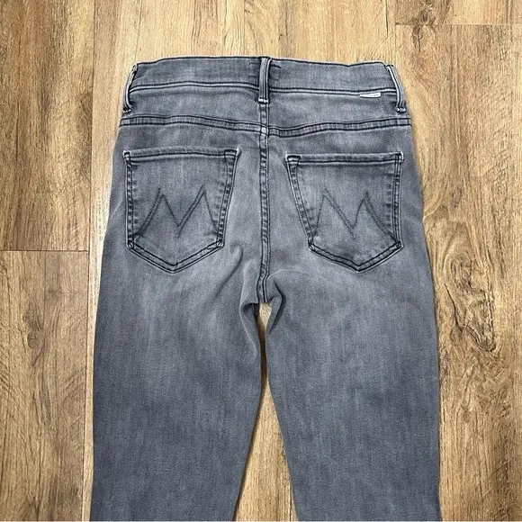 MOTHER Denim Insider Crop Step Fray Miss Moody Two Shoes Racer