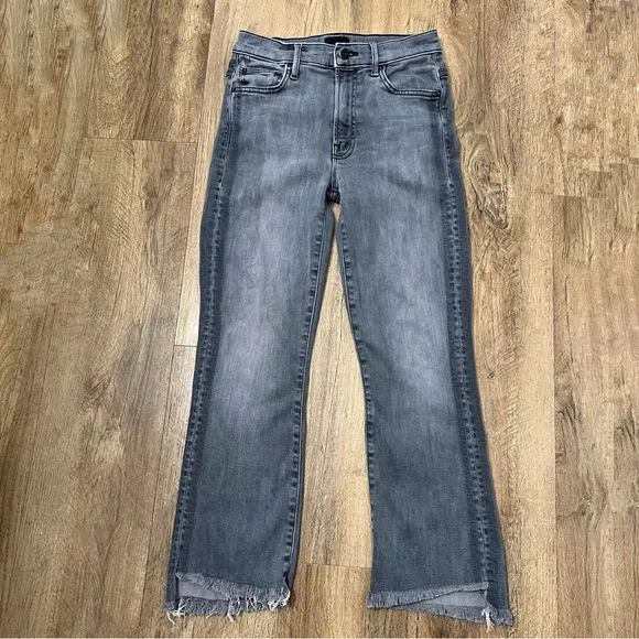 MOTHER Denim Insider Crop Step Fray Miss Moody Two Shoes Racer