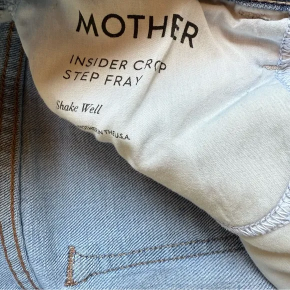Mother Insider Crop Step Fray Jeans in Shake Well – 24