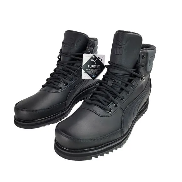 MSRP $135, Puma PureTEX Waterproof Leather Boots, Color Black