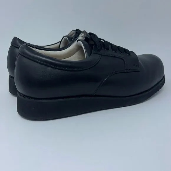 Mt. Emey Mens Dual Depth Dress Shoes Black Leather Lace Up Orthopedic 10 4E