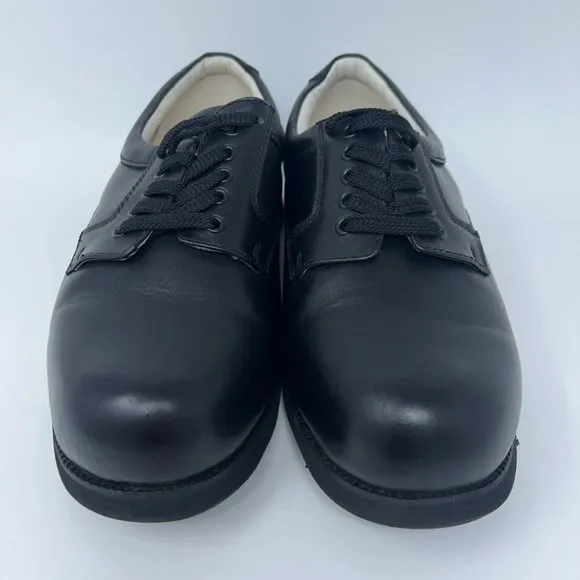 Mt. Emey Mens Dual Depth Dress Shoes Black Leather Lace Up Orthopedic 10 4E