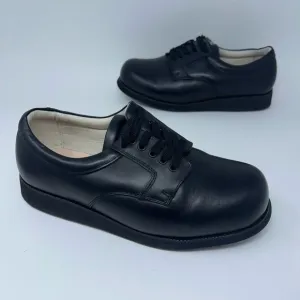 Mt. Emey Mens Dual Depth Dress Shoes Black Leather Lace Up Orthopedic 10 4E