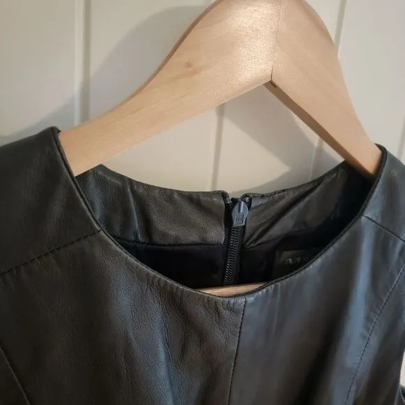 Muubaa Heiden Black Ombre Patent Leather Dress