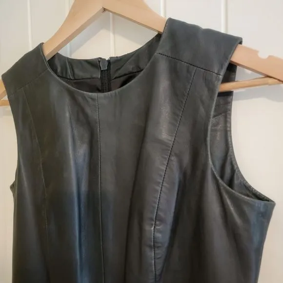 Muubaa Heiden Black Ombre Patent Leather Dress