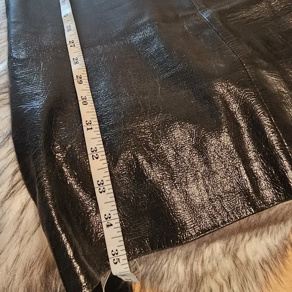 Muubaa Heiden Black Ombre Patent Leather Dress