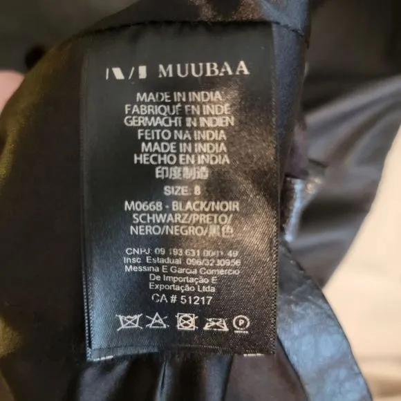 Muubaa Heiden Black Ombre Patent Leather Dress