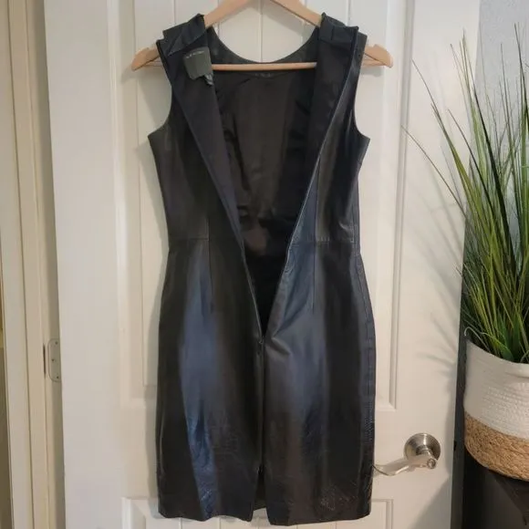 Muubaa Heiden Black Ombre Patent Leather Dress