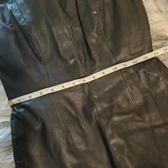 Muubaa Heiden Black Ombre Patent Leather Dress