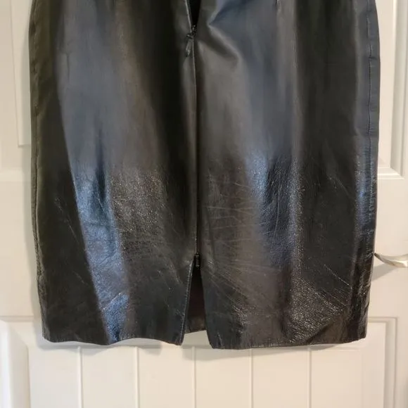Muubaa Heiden Black Ombre Patent Leather Dress