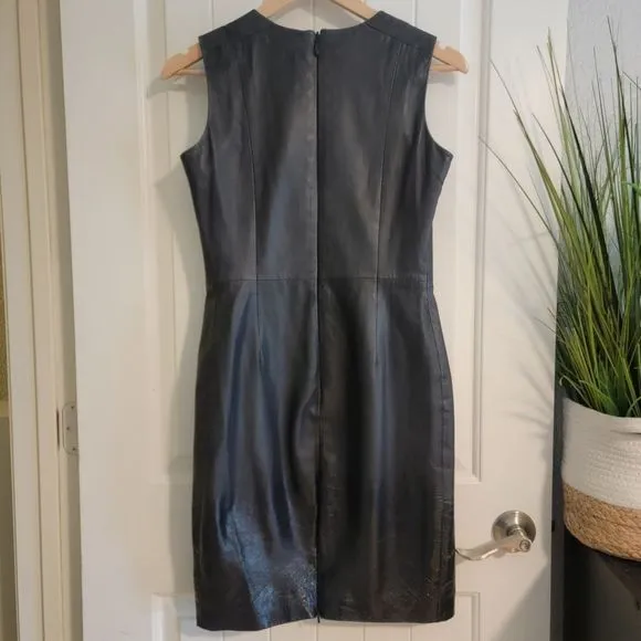 Muubaa Heiden Black Ombre Patent Leather Dress