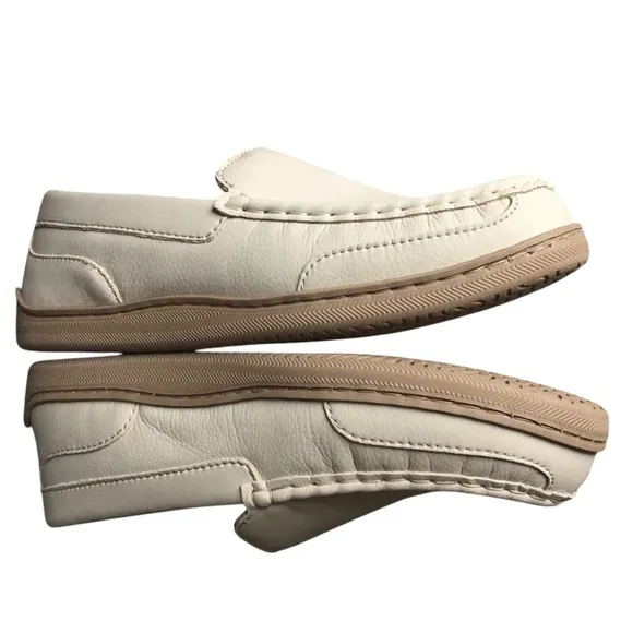 My Pillow My Slippers Womens Moccasin Cream Soft Leather Size 8W