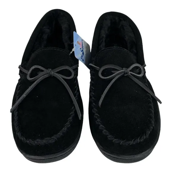 MySlippers Leather Moccasin Slippers Sz8