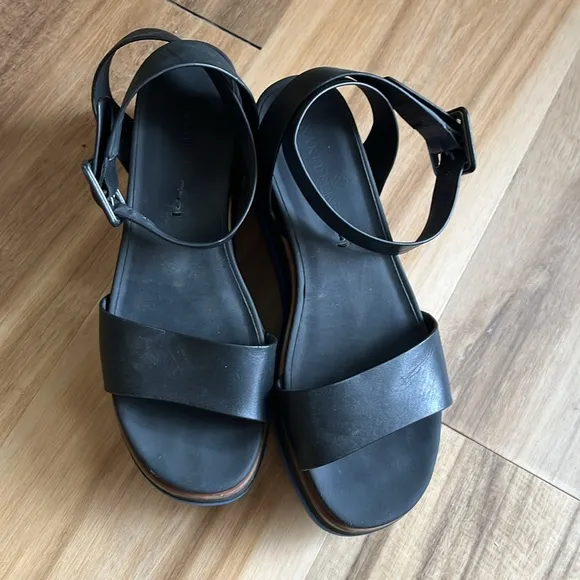 Naked Feet Shoes Altezza Platform Sandal Size 7.5 Blue‎ Black