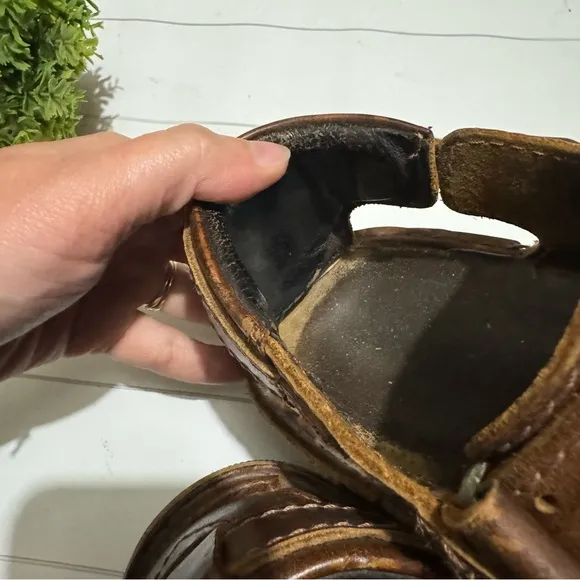 NAOT Brown Leather Fisherman Comfort Sandals Mens Size EU 43 US 10