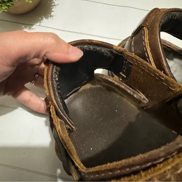 NAOT Brown Leather Fisherman Comfort Sandals Mens Size EU 43 US 10