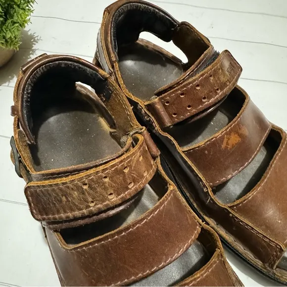 NAOT Brown Leather Fisherman Comfort Sandals Mens Size EU 43 US 10