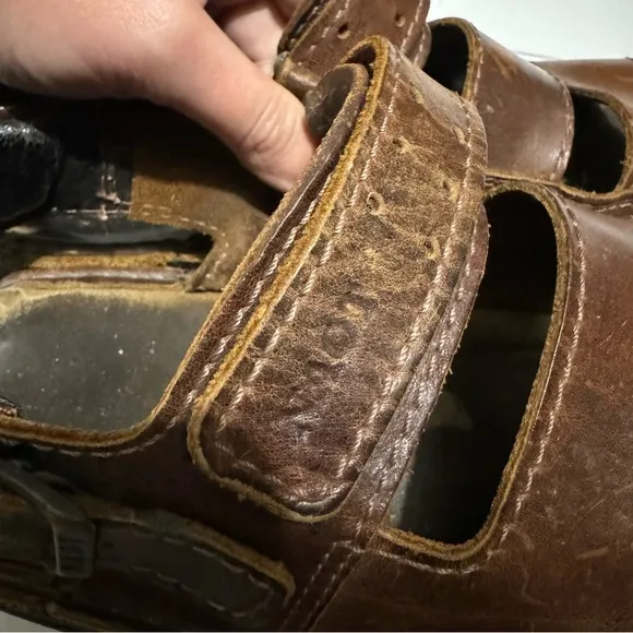 NAOT Brown Leather Fisherman Comfort Sandals Mens Size EU 43 US 10