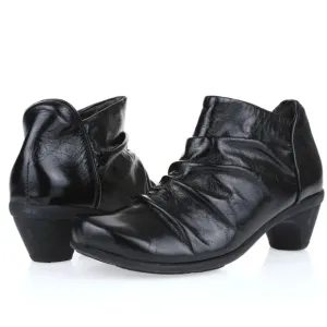 Naot Women Advance Glossy Ankle Leather Heels Boots shoes sz 40/9