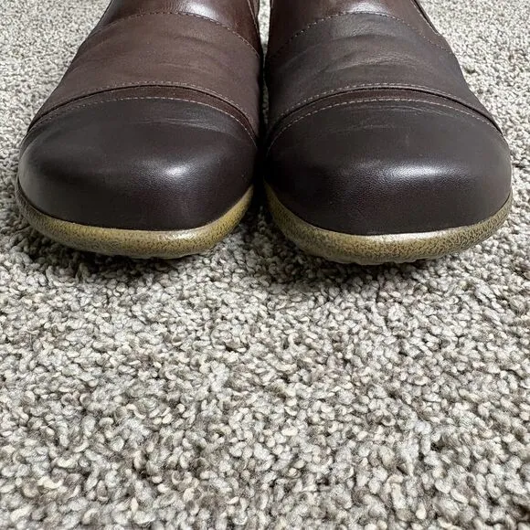 Naot Womens Miro Slip On Comfort Shoes Contrasting Brown Leather EU 40/Size 9