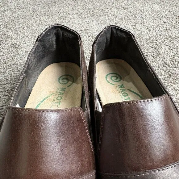Naot Womens Miro Slip On Comfort Shoes Contrasting Brown Leather EU 40/Size 9