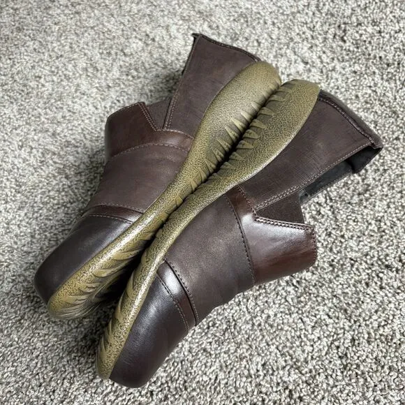 Naot Womens Miro Slip On Comfort Shoes Contrasting Brown Leather EU 40/Size 9