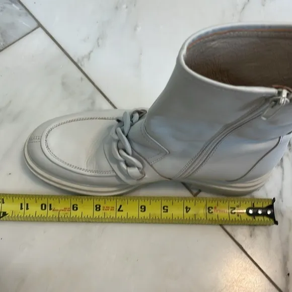 Napoleoni, 8.5, Vitello genuine leather lug sole mid-calf chain detail boots