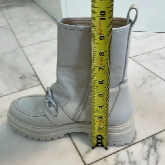 Napoleoni, 8.5, Vitello genuine leather lug sole mid-calf chain detail boots