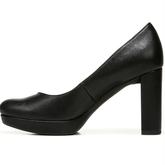 Naturalizer Women's Berlin Chunky High Heel Platform Pump Shoes Black NWT