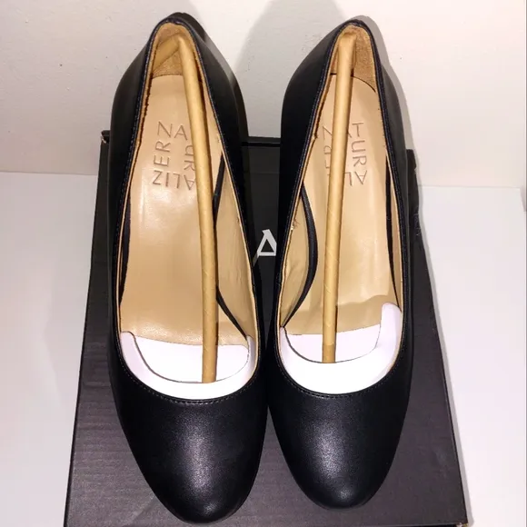 Naturalizer Women's Berlin Chunky High Heel Platform Pump Shoes Black NWT