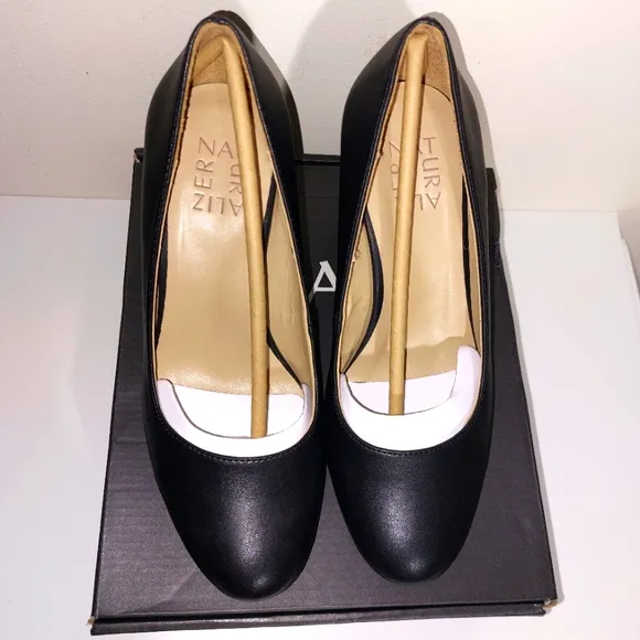 Naturalizer Women's Berlin Chunky High Heel Platform Pump Shoes Black NWT