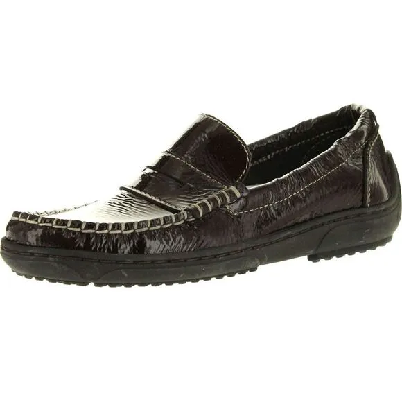 Naturino Polo Brown Patent ChildG flats-shoes 34 NEW