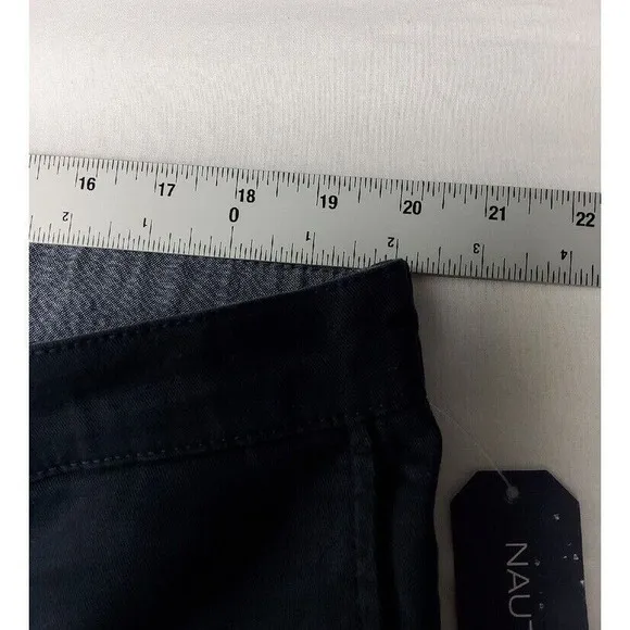 Nautica Pants Mens 40x30 Navy Chino Classic-Fit Stretch Flat-Front Deck Pant NWT