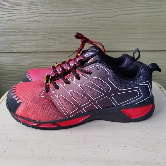 NAUTILUS N2422 COMPOSITE TOE SLIP-RESISTANT ATHLETIC WORK SHOES Red MENs Size 10