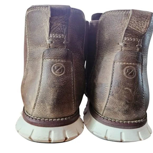 Need Great Work Boots? Men's Cole Haan Zerogrand Brown Leather Boots. Size 8M