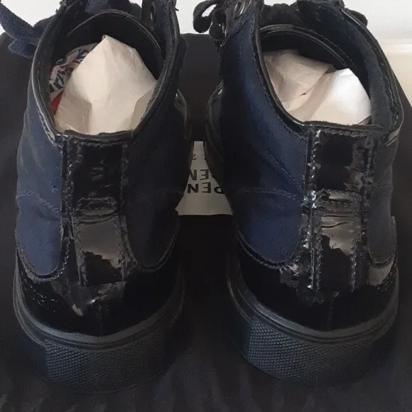 Neil Barrett Sneakers Black Patent Nylon NWOT Women's 8.5 Men's 7