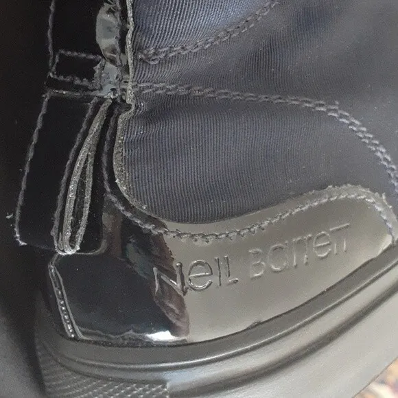 Neil Barrett Sneakers Black Patent Nylon NWOT Women's 8.5 Men's 7